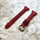 Red Sparkling Glitter Slim Elegant Leather Band Strap for Fitbit Versa & Versa 2