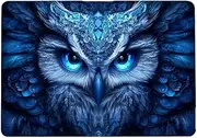 Yicomon Compatible with MacBook Air 15 Inch Case 2023 M2 Chip Model A2941, Plastic Hard Shell Case for Mac Air 15 with Touch ID (2023) - Blue Eyes Owl