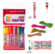 Everyday Crafts Kids Fun Assorted Lot Of 7 Friendship Bracelet Thread & Cord