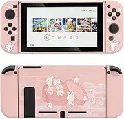 GeekShare Protective Case for Switch, Soft TPU Slim Case Cover Compatible with Switch Console and Game Console (Steamed Bun Rabbit)