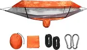Folpus Camping Hammock Outdoor Hammock with Storage Bag Versatile Swing Hammock Bed Portable Hammock for Backpacking Hiking Garden, Orange