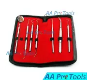 Dental Tartar Calculus Plaque Tooth Scraper Scaler Remover Mirror 7 Tools