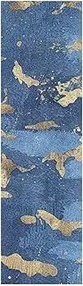 Amooorous Golden Blue Pattern Decorative Griptape Skateboard Tear-Proof Scooter Grips Tape Anti-Tearing Cruiser Board Grip Tape 33×9 Inch