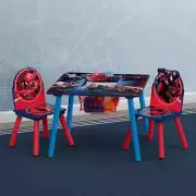 Marvel Spider-Man Table and 2 Chairs with Storage Set by Delta Children, Toddler