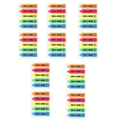 Easy to Post Sign Date Here Stickers Flag for Annotating Books, Reading