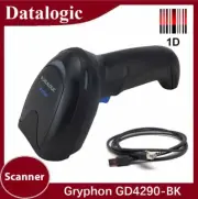 Datalogic Gryphon GD4290-BK Corded Handheld 1D Barcode Scanner with USB Cable