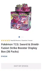 6x Pokemon Sword & Shield Fusion Strike Booster Display Box Sealed Case Preorder