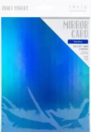 Craft Perfect Iridescent Mirror Cardstock 8.5"X11" 5/Pkg-Tidal Wave