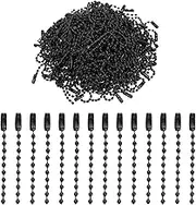 uxcell 220pcs Metal Ball Bead Chain, 100mm Long Bead Connector Clasp Dog Tag Hanging Chain for Key Chains Tags Craft Projects Jewelry Making, Black