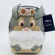 Loungefly X Disney Bambi Thumper Cosplay Figural Gray Fuzzy Bunny Mini Backpack