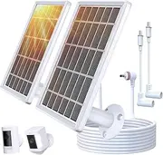 Solar Panel Charger for Ring Camera, Camcorder Solar Charger Compatible with Ring Stick Up Cam Battery, Stick Up Cam Pro Battery, Spotlight Cam Plus Battery, Spotlight Cam Pro Battery, 3W, 2 Pack