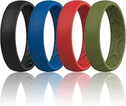 [ThunderFit] Women Breathable Air Grooves Silicone Wedding Ring Wedding Bands Promise Rings 5.5mm