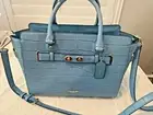 NWT Coach Blake Carryall IN CROC EMBOSSED LEATHER Handbag/BlueJay