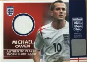 TOPPS ~ MICHAEL OWEN ~ ENGLAND ~ World Cup ~ Authentic Player worn shirt card