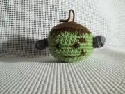 plush doll crochet FRANKIE BABY NEW made USA 5 x 4.5" decore ornament Amigurumi