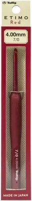 Tulip Etimo Red Crochet Hook W/ Cushion Grip-Size 7/4.00mm TED-070E