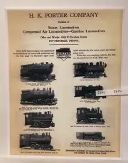 Pittsburgh Pa. Porter Co Coal Mine Railroad Steam Locomotive Engines New Poster