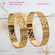 Indian Bangles 22k Gold Plated Bridal Jewelry Ethnic Bollywood Bracelet set 2.10