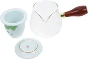 1Set Premium Glass Tea Kettle with Removable Infuser Elegant Heat Resistant Teapot for Home and Tearoom Use Glass and Design for Herbal Tea