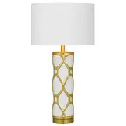 Vilma Table Lamp White Gold | Telbix Lighting
