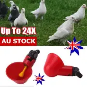 Automatic Drinker Cup Poultry Chicken Waterer Nipple Chook Bird Water Feeder AN
