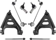 8pcs Front Axle Suspension Control Arm Ball Joint Stabilizer Link Tie Rod End Kits Compatible For Smart Fortwo W451 2007-2015