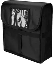 Food Delivery Bag 11 Inches Delivery Box Thermal Insulated Pizza Delivery Bag Takeaway Case Hot Food Storage Pizza 33 X 33 X 11 Cm (Color : Red) (Color : Black)