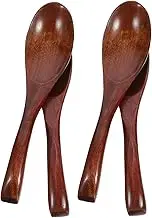 JECOMPRIS 4pcs Wooden Honey Spoon Reusable Food Salad Spoon for Stirring Desserts and Soups Wooden Utensils for Kitchen Use