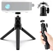 Didbynm Mini Projector Tripod, Compact Desktop Tripod Stand 6.3 Inch [Universal 1/4 Screw] [Ballhead] Pocket Tripods Stand Mount for Mini Projector/Cameras Smooth 4, Osmo Mobile, Vimble 2