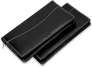 [COI] Black Expandable File Folder for Documents | Multiple Chequebook Holder | Document/Passport Organizer Easy to Carry for Mom & Dad Set of 2 Chequebook Holder