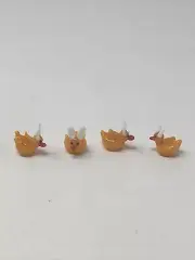 GLASS Animals. Murano glass art mini duck. (Lot - 4 pc.)