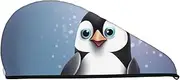[LHBWCVN] I Love Penguins Hair Towel Wrap for Women Hair Cap Coral Velvet Hair Drying Cap with Button Super Absorbent Hair Drying Towel Quick Dry Hair Turban for Wet Hair Long Thick Hair