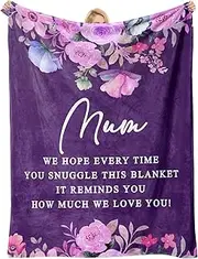 Einanmut Gifts for Mum, Mum Birthday Gift from Daughter Son, Retirement, Baby Shower, Thankgiving Presents for New Mums,Stepmum,Mother in Law,Mummy on Her Birthday Blanket