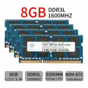 32GB 16GB 8GB 1600MHz DDR3L PC3L-12800 SODIMM 204Pin Laptop Memory NANYA LOT BT