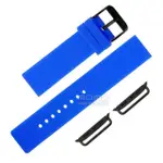 【WATCHBAND】APPLE WATCH / 38.40.42.44MM / 蘋果手錶替用錶帶 蘋果錶帶 輕便運動型 矽膠錶帶(藍色)