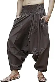 [Sarjana Handicrafts] Mens Womens Unisex Cotton Harem Pants Yoga Baggy Genie Boho Trousers