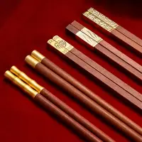 在飛比找樂天市場購物網優惠-紅檀木筷子家庭2021新款專人專用耐高溫家用實木高檔一人一筷