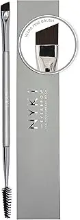 ULTIMATE PRECISION Angled Eyebrow Brush/Eyelash Brush - by NYK1 Eye Brow Brush And Eyeliner Brush Combo (Precision Applicator) Eyebrow Shaper Plus Eyebrow Spoolie Brush For Eyebrows And Eyelash Tint
