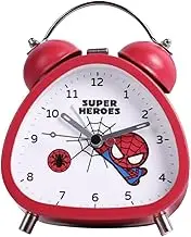 FEIFEI'S BOW Princess Mermaid Kids digital Alarm Clock for Heavy Sleepers with Twin Bell and Large Digits, Loud Battery Retro Alarm Clock with Night Light for Bedside, Bedroom (Red Spid)