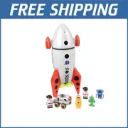 Durable Rocket Ship Toy with Astronaut & Alien Figures - Safe Fun for Toddlers