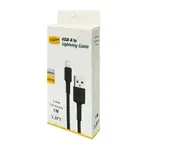 USP BoostUp Lightning to USB-A Cable (1M) - Black (6972890207026), Quick Cable Charge & Connect, 2.4A Rapid Charge, Durability & Reliability