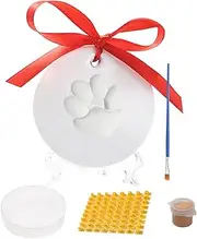 Print Kit – Air-Dry Clay Ornament for Dogs and Cats, Paw Print Ornament Kit | Memorial Keepsake, Hand and Footprint Impression Kit, Personalized Pet Decoration for Home or Gift