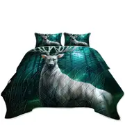Fantasy Animal Art Forest Deer God Coverlet