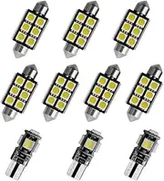 8X-SPEED 10PCS Led Interior Light Bulb 5050 Chip For Kia Niro MK1 2017–2020 Done Read Glove Box Trunk Vanity Mirror Sun Visor Light