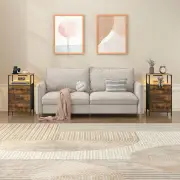 Advwin LED Bedside Table With Charging Station