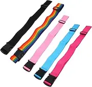Tofficu 5pcs Adjustable Heavy Duty Luggage Straps for Suitcase Durable Tie Down Belt for Travel Easy Release and Secure Selection for Recognizing Baggage Airport Conveyor Random Color