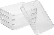 4Pcs Transparent Coin Cases Easy Open Coin Holders for Safe Storage for Collectors Design for Easy Viewing Material