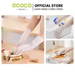 一套 4 雙 ECOCO 橡膠手套尺寸 S、M、L 高品質多用途超彈性,對健康安全 E2346 EZ