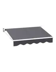 [Instahut] Retractable Folding Arm Awning Manual Sunshade 2Mx1.5M in Grey