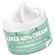 Urea Cream 40 Percent For Feet Plus 2% Salicylic Acid 5.29 oz, Foot Cream and Hand Cream Maximum Strength with Hyaluronic Acid, Tea Tree, and Aloe Vera for Deep Moisturizes, Callus Remover and Soften